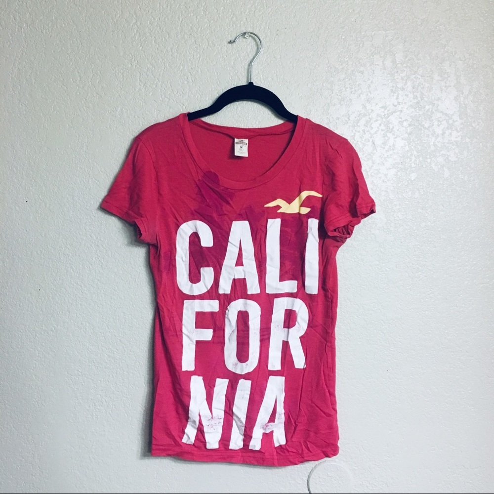 Pink Hollister California Tee (Size: Medium)